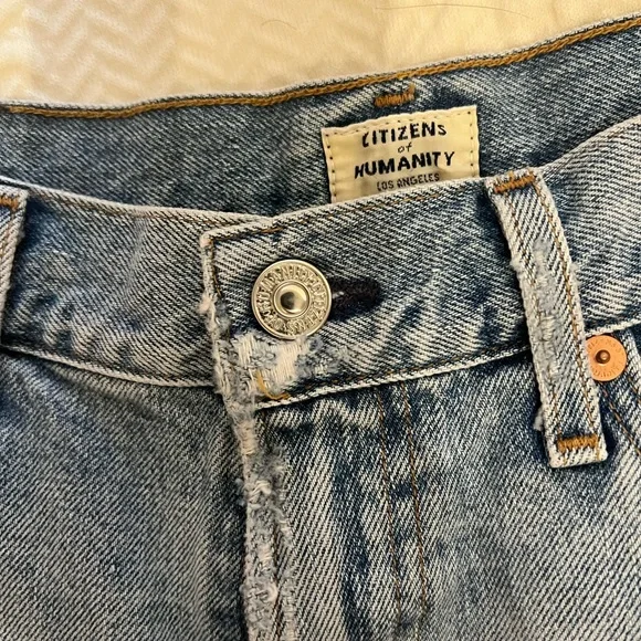 Citizens of Humanity Danielle Cut Off Denim Short in Cabana Blue